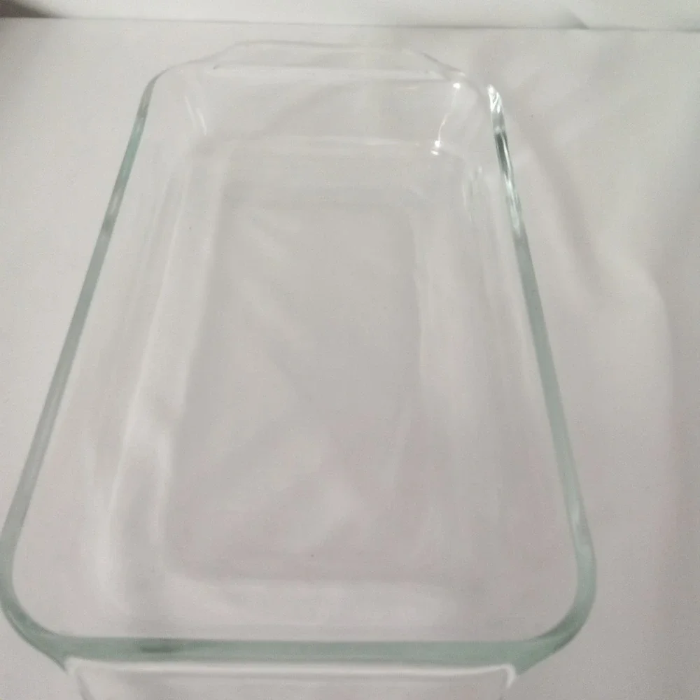 Clear Glass Rectangular Baking Dish 432 Microwave Safe Made in USA 1.5 Qt